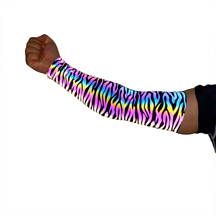 Colorful Reflective Sleeve Outdoor Sports Cycling Sunscreen Arm Cover Basketball Running Elbow Protection