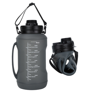 68oz. Extra-large Capacity Collapsible Water Bottle, 2L Large BPA-Free Silicone Foldable Bottle for Travel