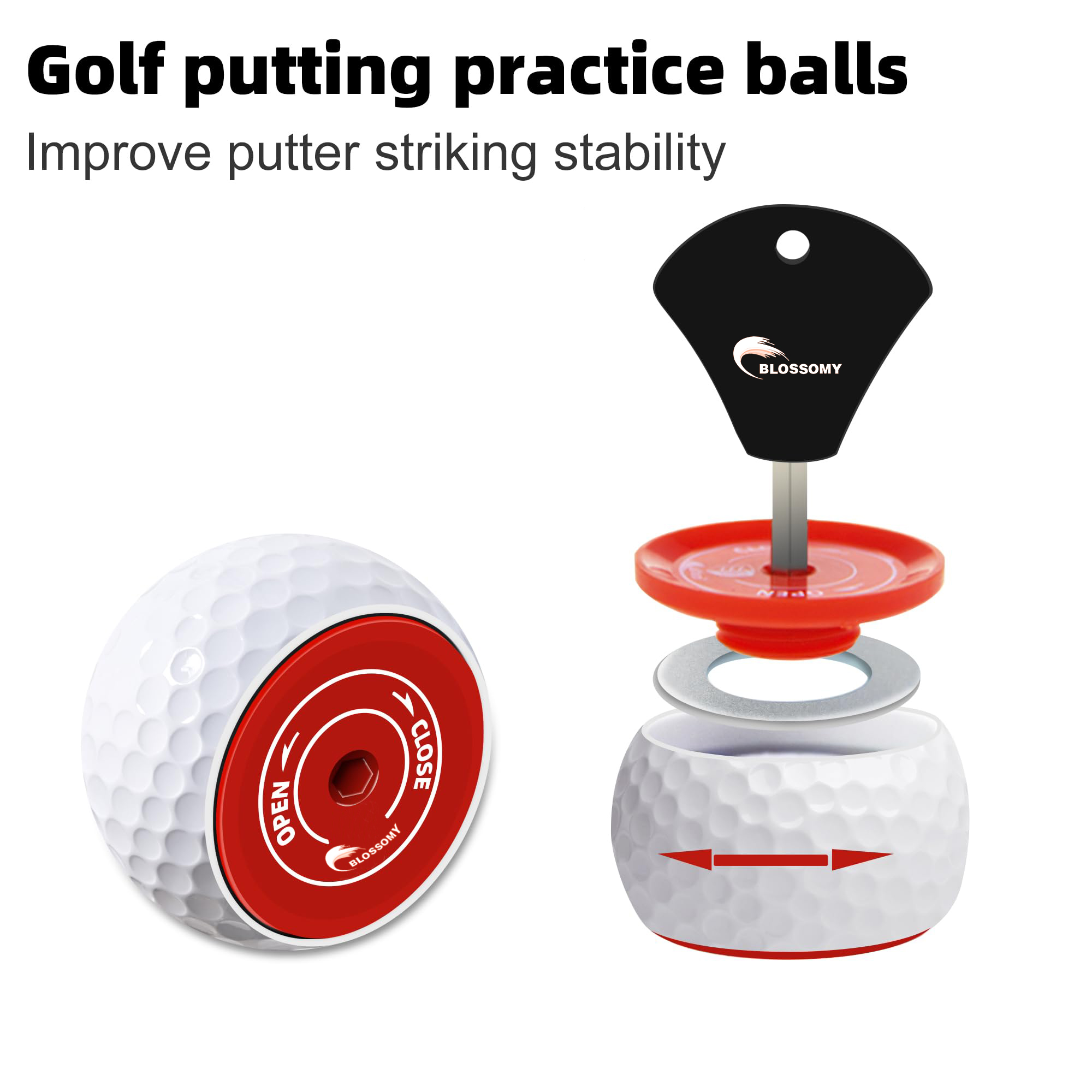 Wheel-Like Golf Practice Putting Ball