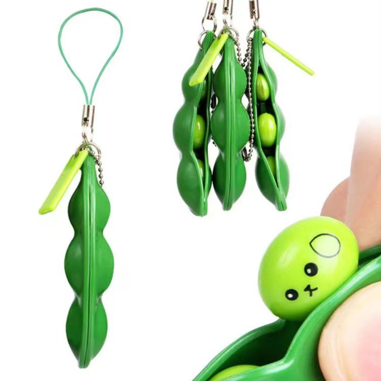 Pea Popper Fidget Toy Keychain