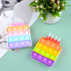 Pop Bubble Fidget It Spiral Notebook Mini Memo Notepad Pop Journal Fidget with Scale Rainbow Push Bubble Toy for Relieving Stress