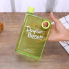 Plastic Flat Shaped Bottle Drinking Cup With A Ring