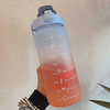 68oz Leakproof Free Drinking Water Bottle with Motivational Time Marker BPA Free for Fitness Gym Outdoor Sports Gradient