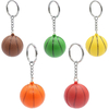 Mini Basketball Stress Ball Keychain