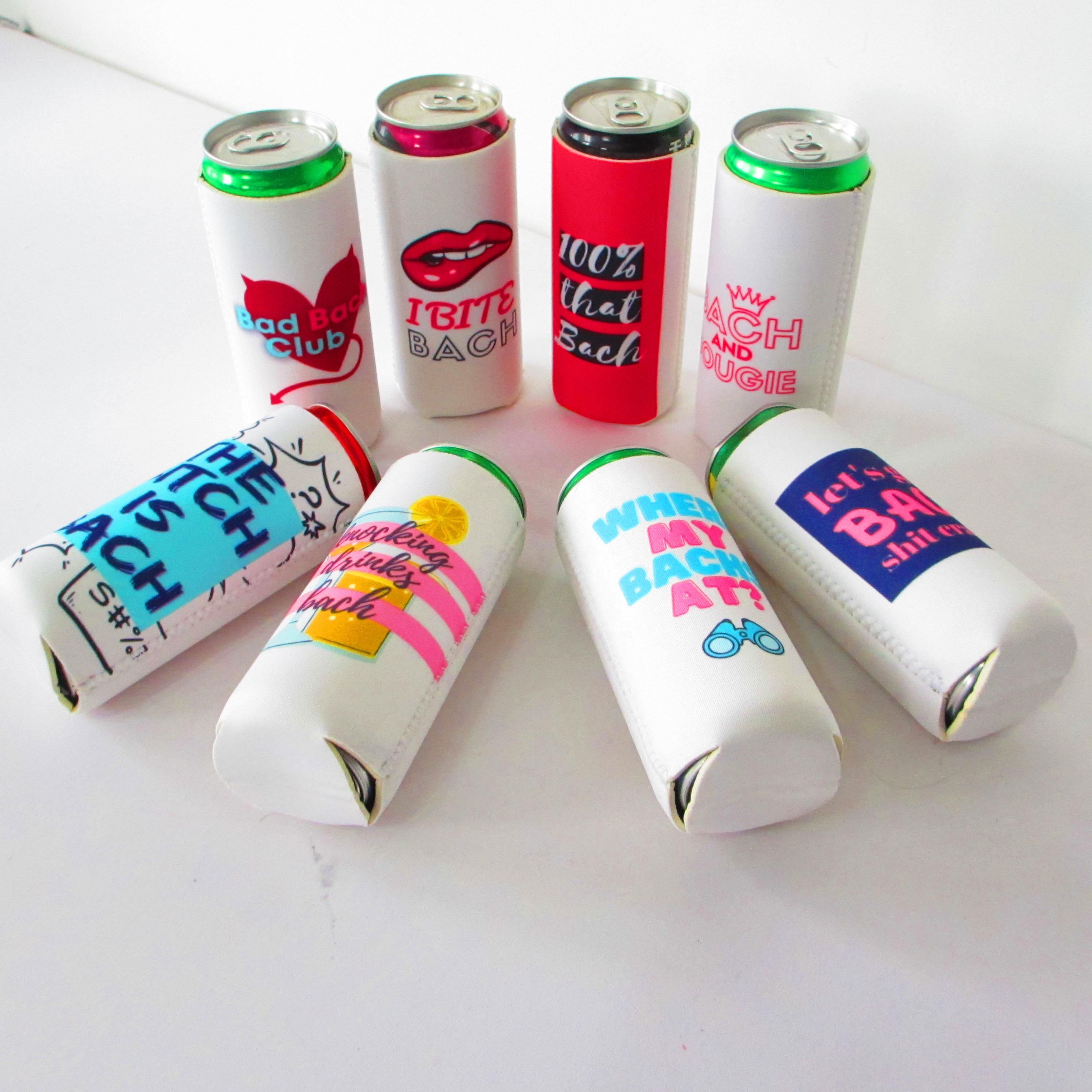 Premium 12oz Slim Can Neoprene Cooler Sleeve Reusable Skinny Tall Neoprene Beer Can Coolers