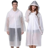 Reusable EVA Rain Ponchos For Adults, Lightweight and Portable Waterproof Hooded Rain Coats Rainwear