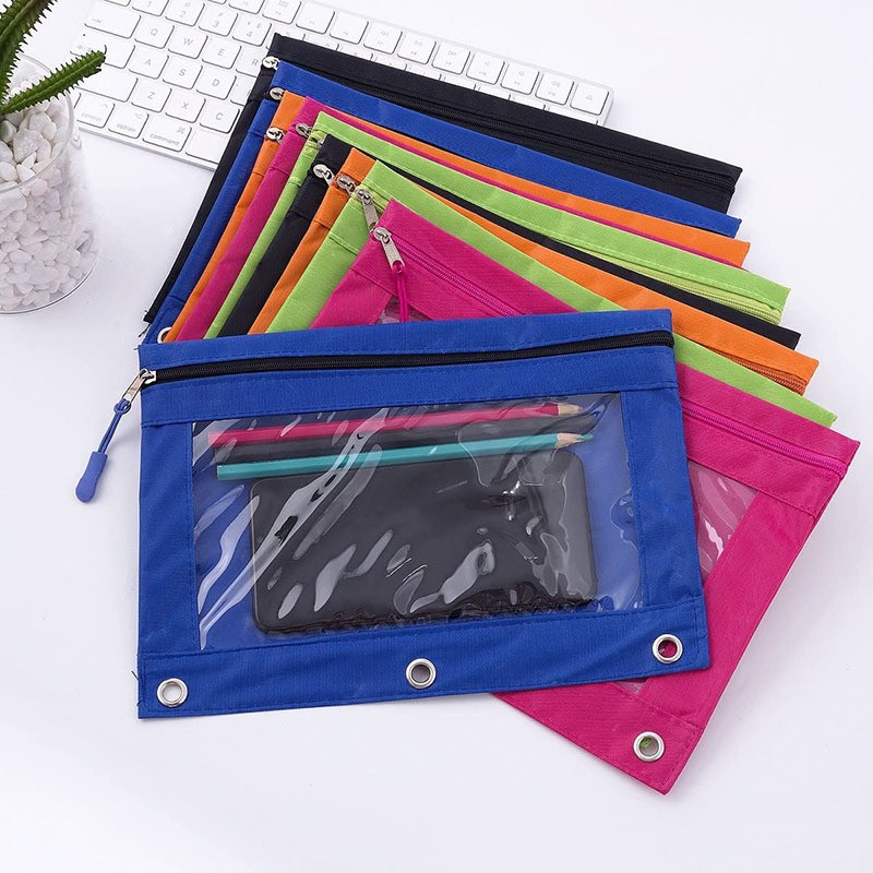 Oxford School Zipper Pencil Pouch for 3 Ring Binder
