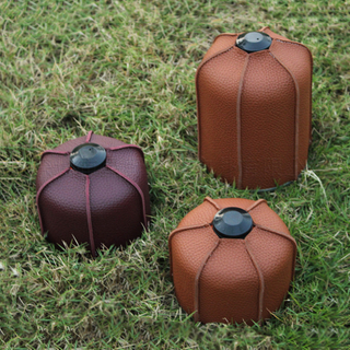 Leather Camping Propane Tank Tool Holster Table Camping Gas Tank Protector Anti-Collision Barbecue Gas Lamp Fuel Tank Cap Cover