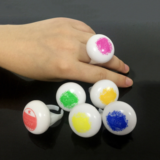 Flashing LED Light-Up Rings with Red, Blue & Green Lights, Glow in the Dark Party Favor Rings for Kids & Adults