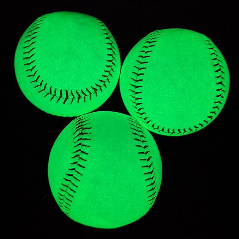 Glow-in-the-Dark PVC Baseball with Custom Logo, No Battery Luminous Baseball for Night Practice, Outdoor Sports, & Team Gifts