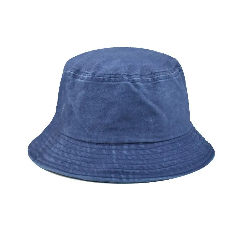 Washed Cotton Denim-Style Bucket Hat - Breathable, Durable Fabric, Structured Fit, Unisex Design,