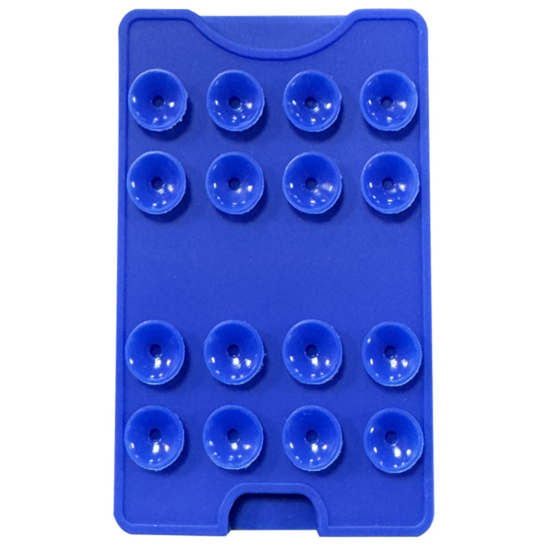 Hands-Free Silicone Suction Cup Phone Wallet Card Holder With 16 Suction Cups