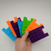 Silicone Adhesive Phone Wallet with Pop Bubble, Stick-On Phone Card Holder, Slim Fidget Phone Accessory for Cards & ID