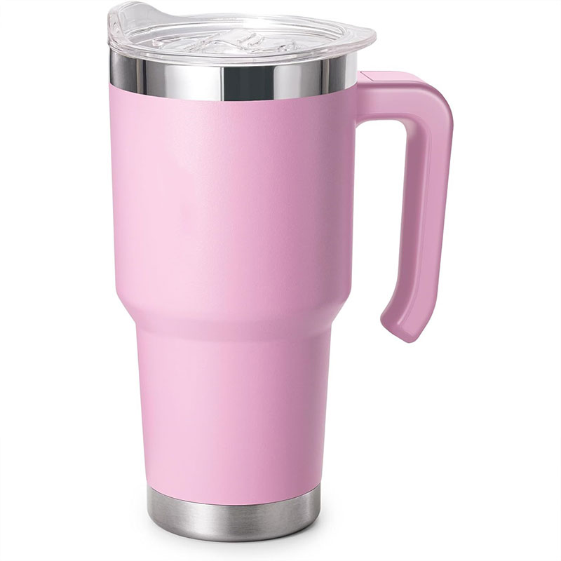30oz Stainless Steel Travel Mug Tumbler With Handle and Lid