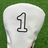 Golf Driver & Fairway Wood Head Cover – Waterproof PU Leather, Soft Velvet Lining, Elastic Back, Custom Logo