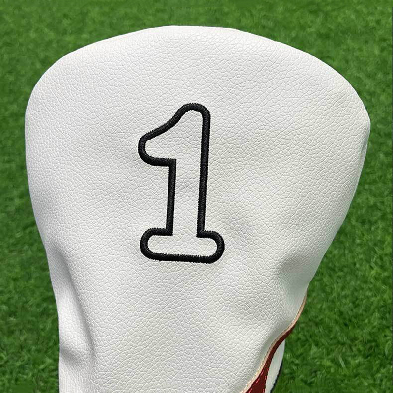 Golf Driver & Fairway Wood Head Cover – Waterproof PU Leather, Soft Velvet Lining, Elastic Back, Custom Logo
