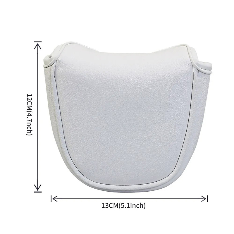 Premium Waterproof PU Leather Mallet Putter Head Cover - Magnetic Closure, Size 4.7" * 5.1".