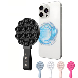 Round Magnetic Silicone Phone Suction Cup With Grip Strap