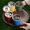 9 oz Double Wall 304 Stainless Steel Camping Coffee Cup with Lid, Durable Reusable Metal Cup for Camping & Events