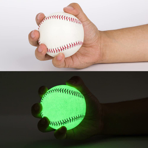 Glow-in-the-Dark PVC Baseball with Custom Logo, No Battery Luminous Baseball for Night Practice, Outdoor Sports, & Team Gifts