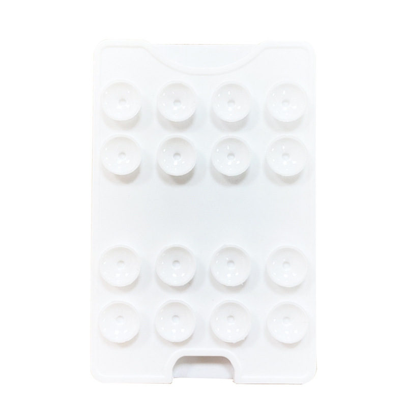 Hands-Free Silicone Suction Cup Phone Wallet Card Holder With 16 Suction Cups