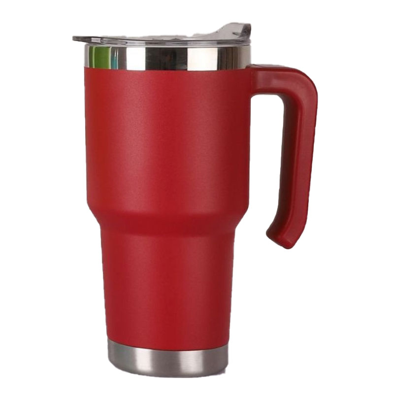 30oz Stainless Steel Travel Mug Tumbler With Handle and Lid