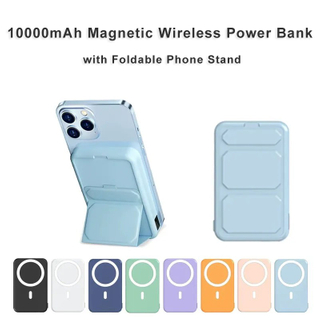 10000mAh Magnetic Wireless Power Bank with Foldable Phone Stand