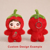 Personalized Custom Soft Vinyl Face Plush Keychain Doll