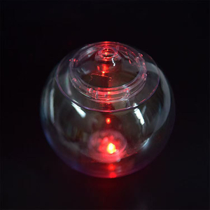 LED Glitter Light Plastic 24oz Ball Drinks Cup