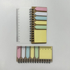 5" x 2.25" Spiral Sticky Note Booklet with Clear PP Cover, Built-In Ruler, Colorful Page Flags & Self-Adhesive Memo Pads