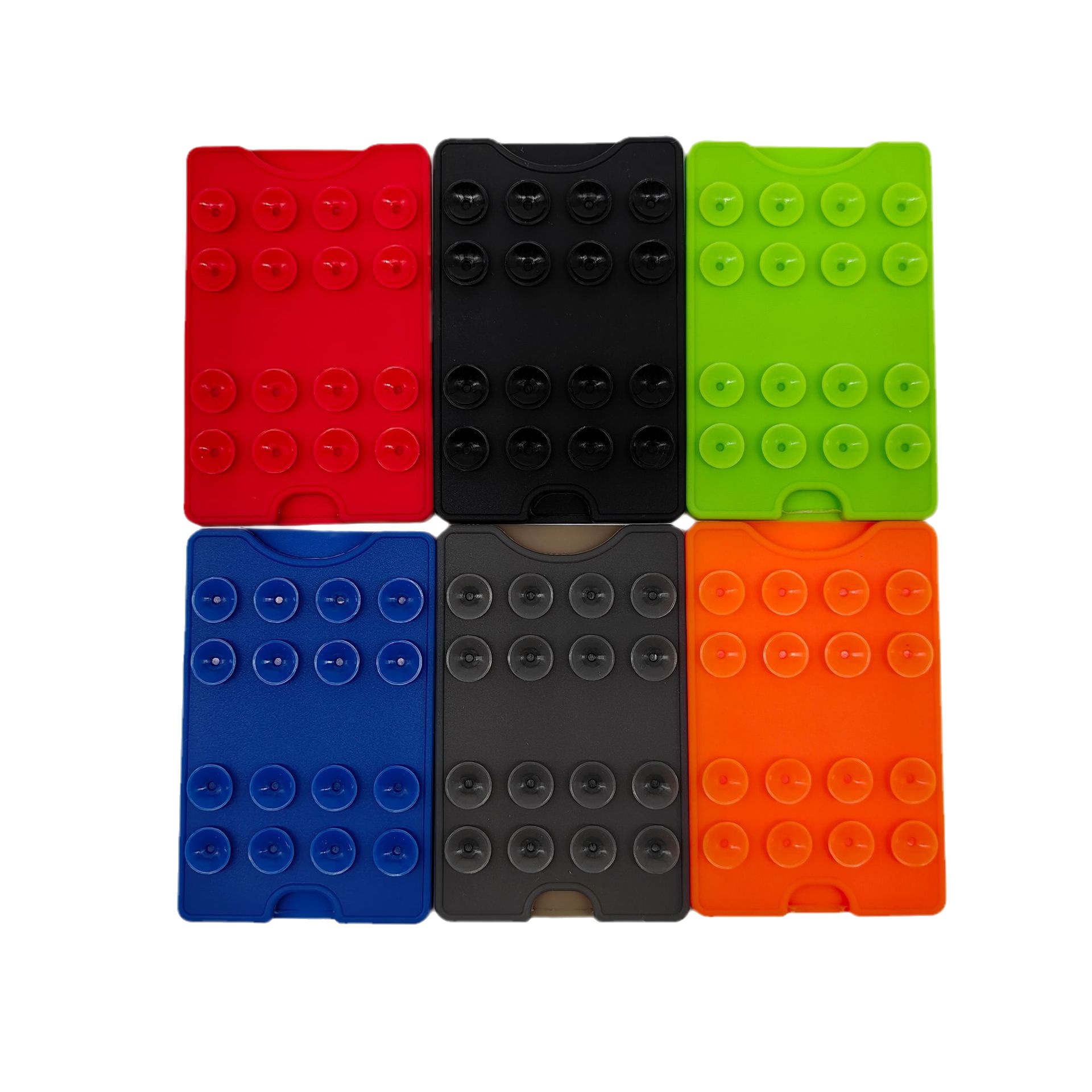 Hands-Free Silicone Suction Cup Phone Wallet Card Holder With 16 Suction Cups