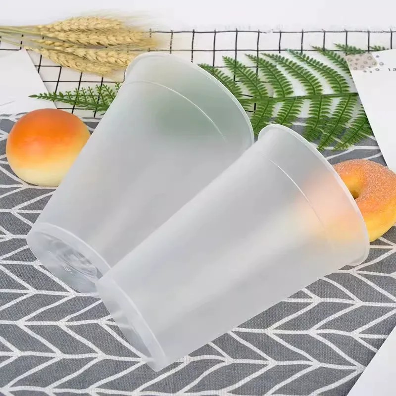 34 oz Disposable PP Plastic Cup with Leak-Resistant Lid - Large Capacity Party Drink Cup for Hot & Cold Beverages, BPA Free