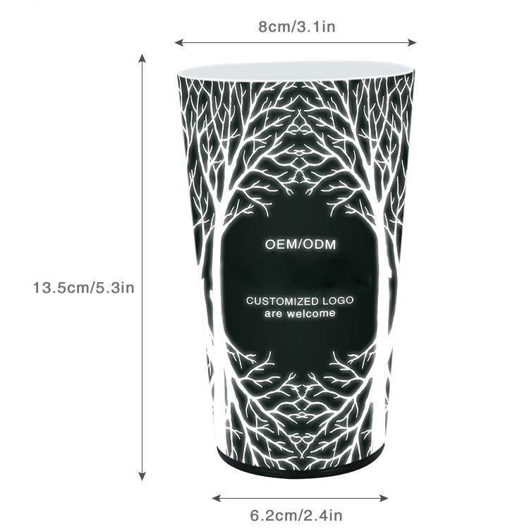 Reusable 12oz LED Light-Up Plastic Cup with Automatic Liquid Activation, Glow Cocktail Cup for Parties, Bars & Promotional Events