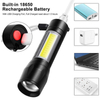 Ultra Bright Mini LED COB Rechargeable Flashlight
