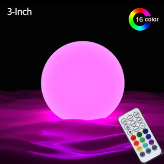 Remote Control RGB Floating LED Glow Ball for Pool & Hot Tub, 16 Color-Changing Light with 4 Lighting Modes & 8 Brightness Levels