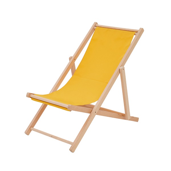 Custom Pine Wood Frame Folding Beach Chair with 600D Oxford Fabric - Portable Lightweight Chair for Beach, Camping, Picnic