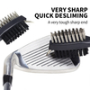 Premium Golf Club Cleaning Brush with Groove Cleaner Spike & Retractable Badge Reel & Carabiner
