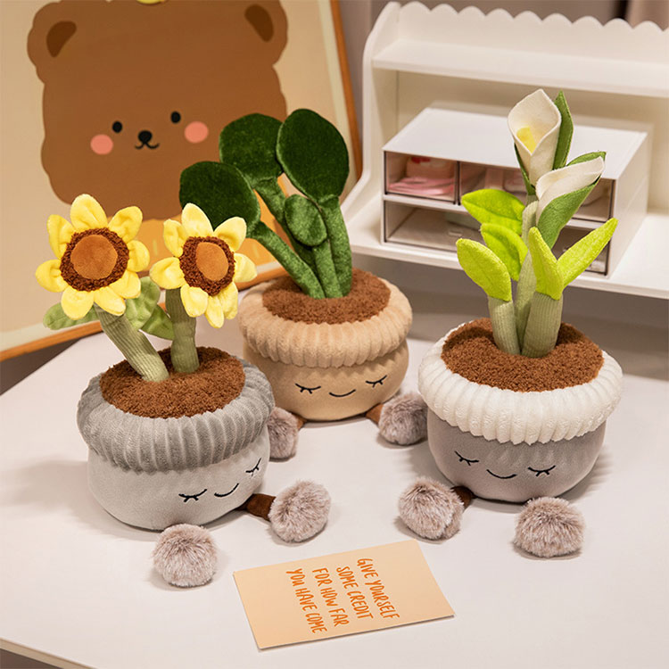 Plush Cute Potted Plant Decoration