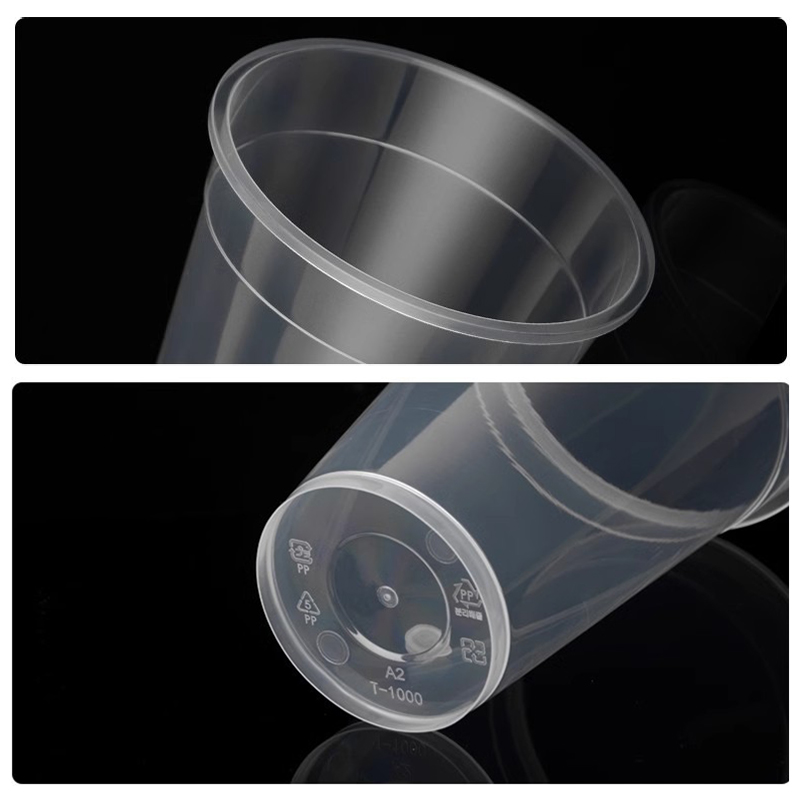 34 oz Disposable PP Plastic Cup with Leak-Resistant Lid - Large Capacity Party Drink Cup for Hot & Cold Beverages, BPA Free