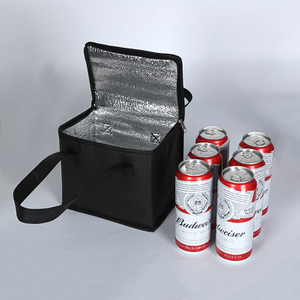 6 Cans Picnic Lunch Cooler, Oxford Cloth Aluminum Foil Insulated Cooler Bag