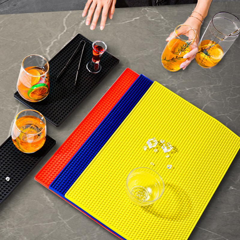 Custom PVC Bar Counter Mat with Non-Slip Backing - Durable Spill-Proof Drink Mat for Bars, Restaurants & Promotions