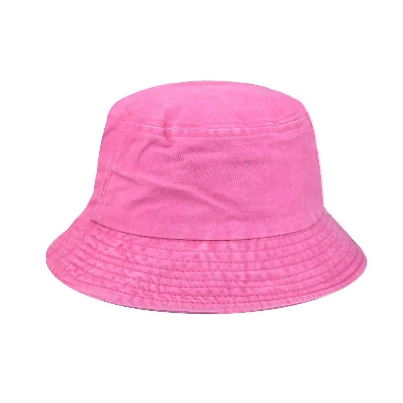 Washed Cotton Denim-Style Bucket Hat - Breathable, Durable Fabric, Structured Fit, Unisex Design,