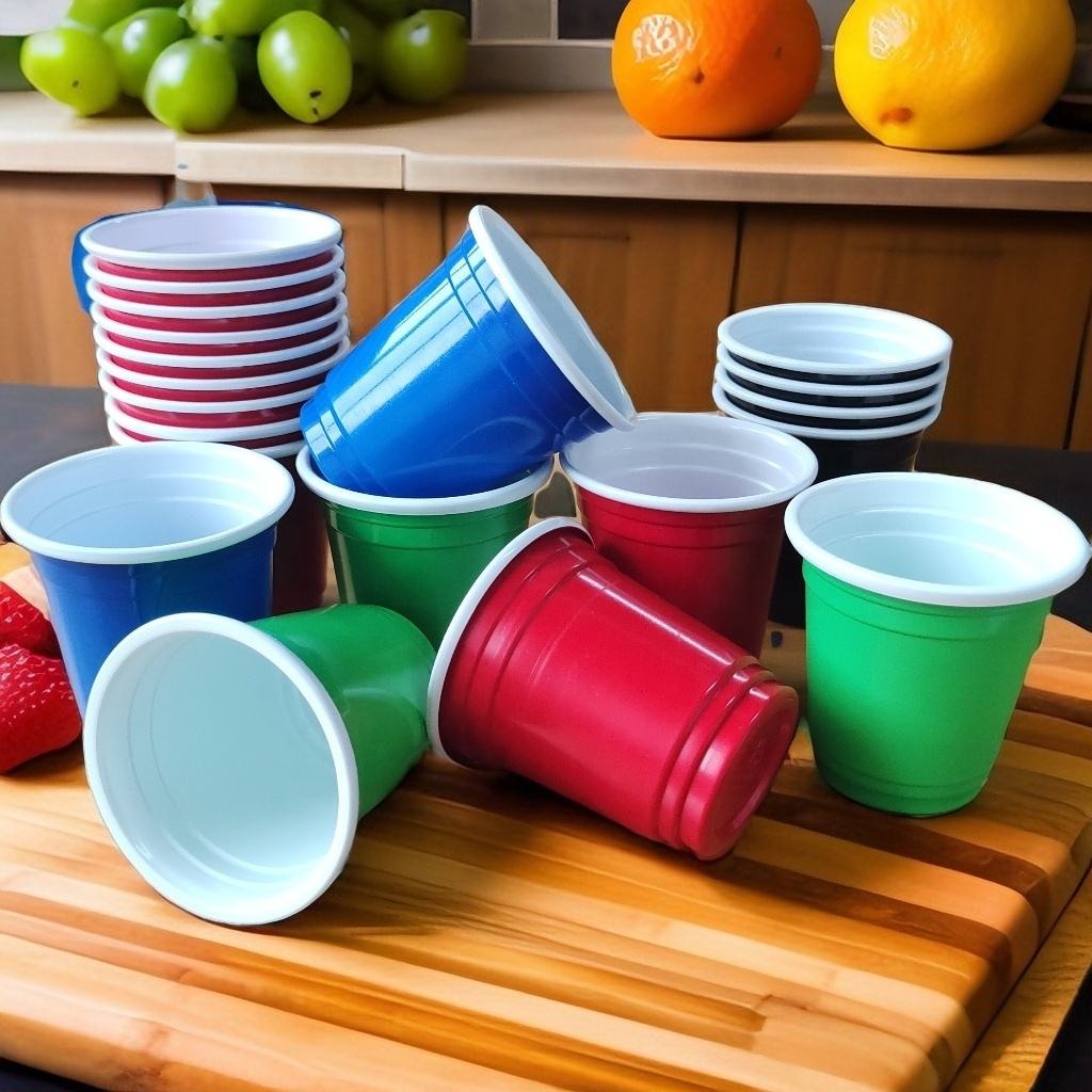 2oz Disposable Shot Cups -- Mini Plastic Party Cups for Events & Tastings
