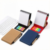 4" x 5.8" Self-Standing Bottom-Bound Spiral Memo Notebook with Sticky Flags & Pen -- Foldable Desktop To-Do List Organizer