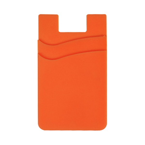 Double Pocket Silicone Phone Wallet Stick On Phone Card Holder for Back of Phone Case