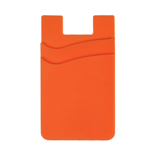 Double Pocket Silicone Phone Wallet Stick On Phone Card Holder for Back of Phone Case