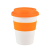 Reusable 14 oz Eco-Friendly PP Plastic Handheld Coffee Cups with Silicone Insulated Sleeve & Spill-Resistant Lid