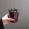 9 oz Double Wall 304 Stainless Steel Camping Coffee Cup with Lid, Durable Reusable Metal Cup for Camping & Events