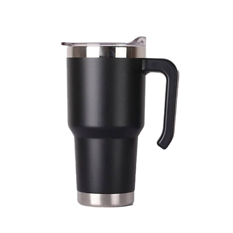 30oz Stainless Steel Travel Mug Tumbler With Handle and Lid