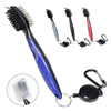 Premium Golf Club Cleaning Brush with Groove Cleaner Spike & Retractable Badge Reel & Carabiner